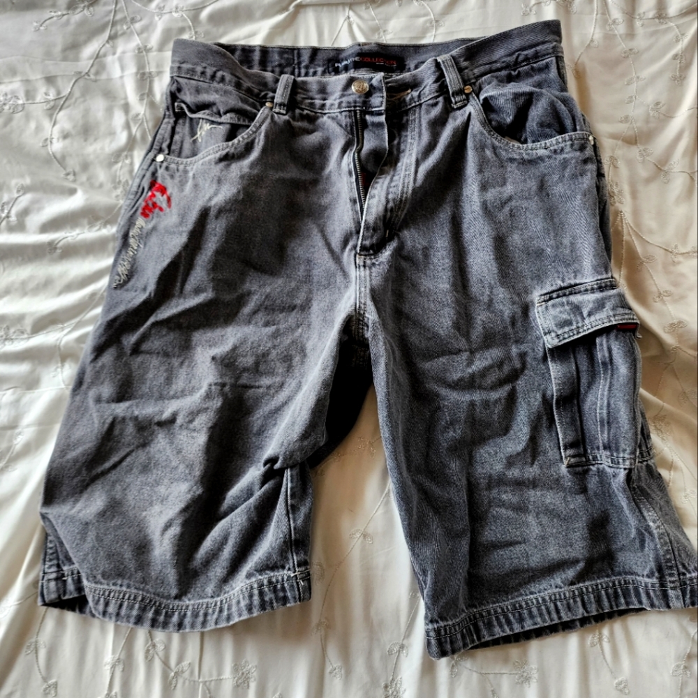 Dark denim shorts